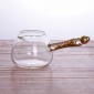 厂家 耐高温玻璃侧把公道杯 金箔公道杯 描金茶海